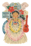 Aloha from Hawaii, Doll with Ukulele Premium Poster