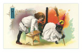 Child with Black Cat in Costume