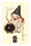 Child Witch with Cauldron