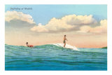 Buy Surf Riding, Waikiki, Hawaii at AllPosters.com
