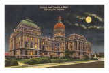 Buy Moon over State Capitol, Indianapolis, Indiana at AllPosters.com