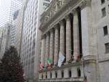New York Stock Exchange at Christmas, New York City, New York, USA