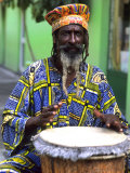 Rasta Jamaican Reggae Performer, St. John, Antigua Photographic Print