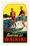 Surfing at Waikiki, Hawaii