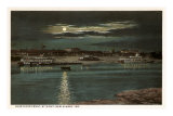 Moon over New Albany, Indiana