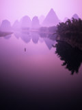 Buy Fisherman on Raft in Li River, Yangshou, Guanxi, China at AllPosters.com