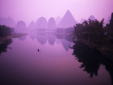 Buy Fisherman on Raft in Li River, Yangshou, Guanxi, China at AllPosters.com