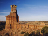Lighthouse at Sunset, Palo Duro Canyon State Park, Canyon, Panhandle, Texas, USA