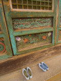 Slippers & Painted Door, Bulguksa Temple, Gyeongju, South Korea