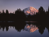 Mt. Rainier at sunset from Eunice Lake, Mt. Rainier National Park, Washington, USA