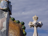 Gaudi Chimney Sturctures, Casa Batllo, Barcelona, Catalonia, Spain