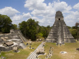 Tower 1, Mayan Ruins in the Gran Plaza, Tikal, Guatemala