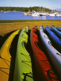 Sea Kayaks, Fisherman Bay, Lopez Island, Washington, USA