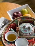 Traditional Chinese teapot and cup, Hong Kong, China
