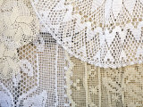 Traditional lace curtain, Dubrovnik, Dalmatia, Croatia