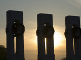 World War II Memorial at Sunset, Washington D.C., USA