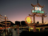 Signs For Floating Restaurants, Aberdeen Harbor, Hong Kong, China