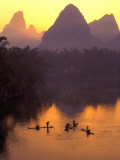 Bamboo Raft On The Li River, Guangxi Province, China