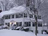 Home Decorated For Christmas, Reading, Massachusetts, USA