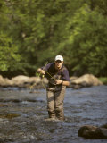 Man Flyfishing in Tea Creek