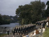 Waves Platoons March on Smith College's Campus as Students Look On