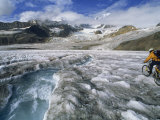 Buy Mountain Biking over Black Rapids Glacier at AllPosters.com
