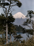 Peak of Mount Osorno over the Water of Lake Todos Los Santos