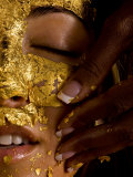 Buy Woman Receiving a Gold Facial at AllPosters.com