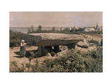 Buy Woman Stands Next to the Ancient Table Des Marchands at AllPosters.com