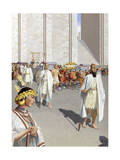 People Walk in Funeral Procession to Royal Tombs of Ur