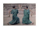 Buy Two Actresses at Delphi Festival Adorn Costumes of Classical Greece at AllPosters.com