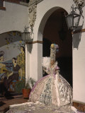 Buy Candidate for Carnival Queen Pauses on the Veranda for a Photo at AllPosters.com
