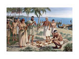 Village Headman and Wife Inspect Copper Wares Brought by Outsiders