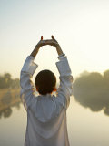 Buy Chinese Woman in Her 20s to 30s Doing Her Morning Exercise and 'Tai Chi at AllPosters.com