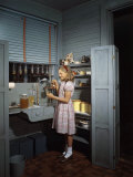 Buy Girl Fills Hummingbird Feeders with Honey-Water at AllPosters.com