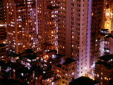 Urban Landscape and Towering Apartment Blocks of Hong Kong