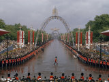 Buy Crowds Swell Behind Soldiers Lining the Mall on Coronation Day at AllPosters.com