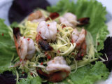 Thai Prawns and Young Mango Shreds in Bangkokodle Served in Bangkok
