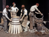 Malaysian Coopers Work Making Barrels at a Winery