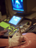Pregnant Woman Receiving an Ultrasound Medical Exam