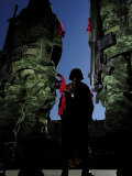 Soldiers in the Mexican Army During Flag Day Celebrations