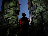 Soldiers in the Mexican Army During Flag Day Celebrations