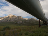 Buy Alaska Pipeline Stands on Stilts Above the Arctic Tundra at AllPosters.com