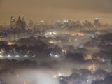 View over Central Park, Illuminated at Night