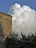 San Gimignano, Tuscany, Italy, Cumulus Clouds