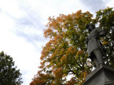 Buy Civil War Soldier Grave Monument with Fall Colors in the Background at AllPosters.com