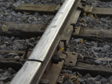 Buy Spikes Partially Protruding from Cross Ties Along a Railway Track at AllPosters.com