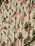 Dozens of Flags Decorate Buildings Along the Inaugural Parade Route