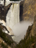 Buy Waterfall Cascading Down a Cliff into the Yellowstone River Below at AllPosters.com