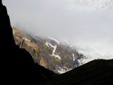 Hikers on a Ridge in Scenic Southern Section of Iceland's Highlands